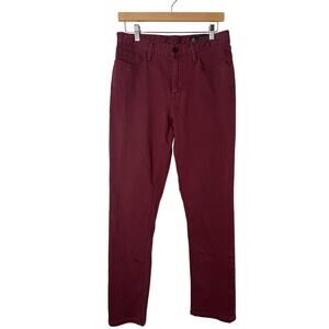 Roark Highway 128 Straight Fit Burgundy Stretch Denim Pants 30x32 (fits 30x30)